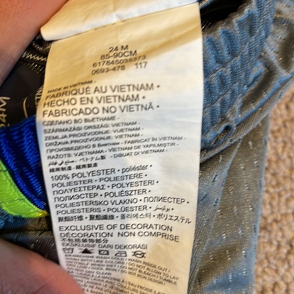 Nike gray blue and neon yellow mesh shorts, 24M - Picture 5 of 5